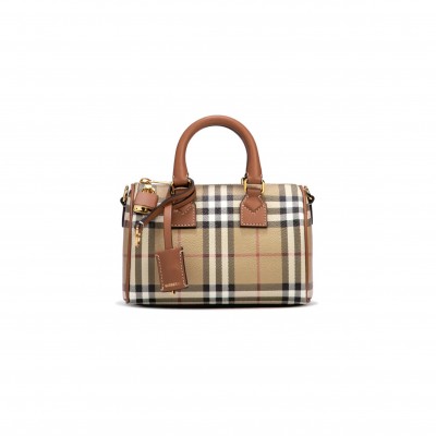 BURBERRY MINI CHECK BOWLING BAG 80713571 (18.5*12*11cm)